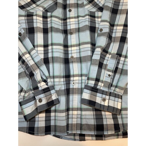 Wrangler ATG All Terrain Gear Utility Long Sleeve Blue‎ Plaid Shirt Men's XXL - Picture 6 of 12